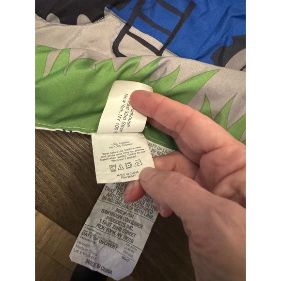 Funhouse Kids Construction Truck Toddler Nap Mat Sleeping Bag Roll Up Blue - Picture 8 of 9